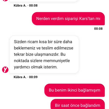 Saatlerce Teslim Edilmeyen Sipariş Ve İptal Edilemeyen İşlem Nedeniyle Mağduriyet