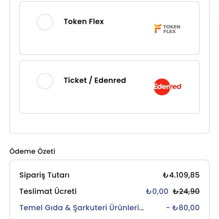 Gürmar Mobil Uygulamada Pluxee Kart Seçeneği Eksikliği Ve Alışveriş Yapamama Sorunu