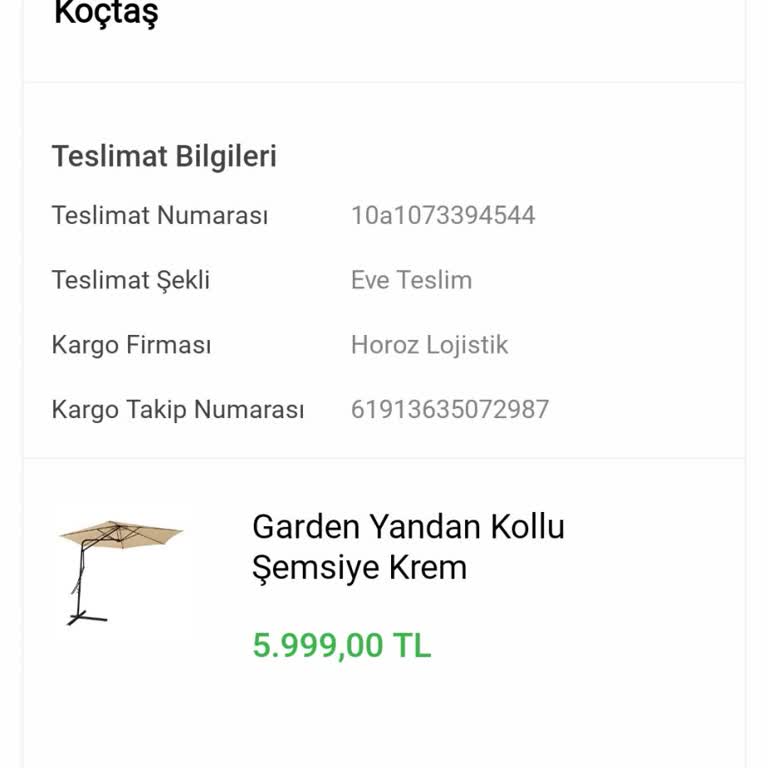Üç Haftadır Teslim Edilmeyen Şemsiye Nedeniyle Tatilimi Kullanamıyorum