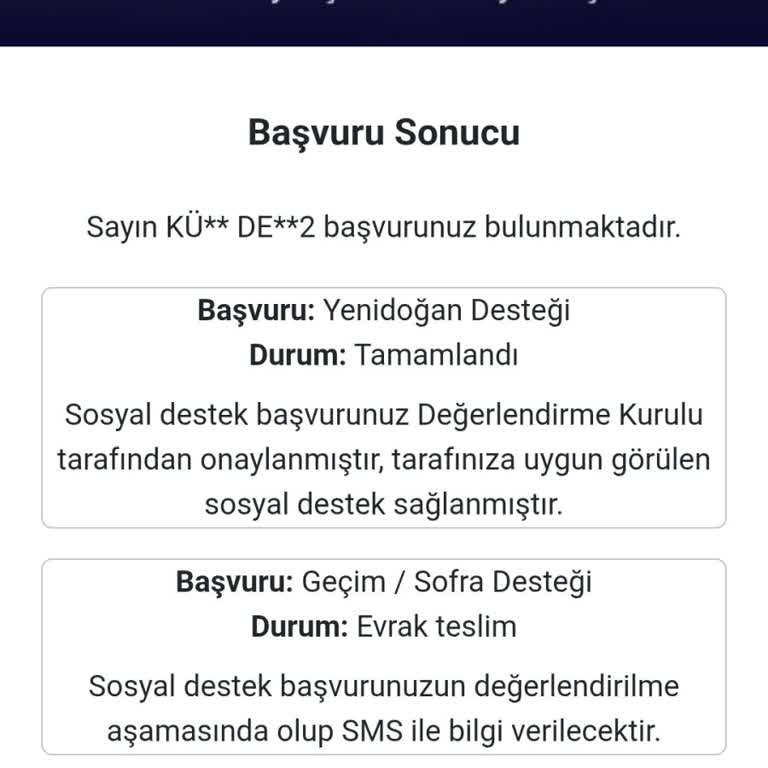 Süt Yardımı Başvurum Aylardır Beklemede Mağduriyetim Artıyor