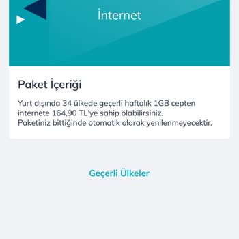 Yurt Dışı İnternet Paketi Bilgilendirme Eksikliğiyle Mağduriyet Yaşadım
