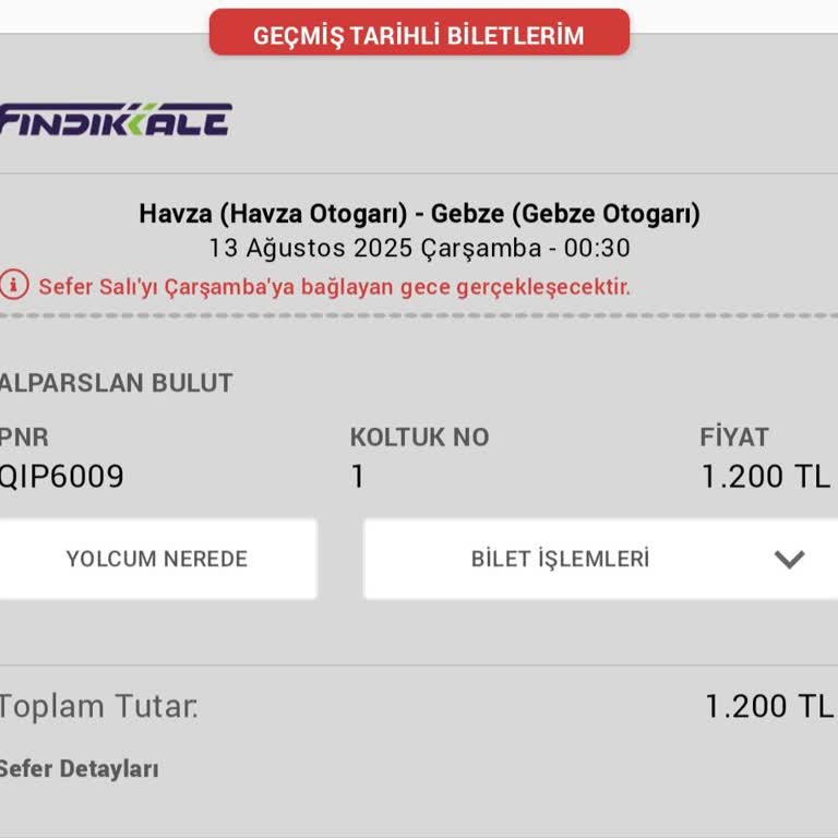 Satılmayan Sefer İçin Bilet Satışı Ve Ulaşılamayan Müşteri Hizmeti