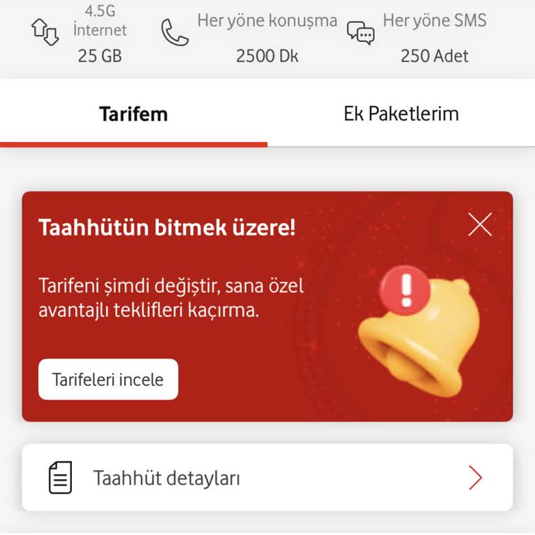 Mevcut Vodafone Red'li 25 Paketi İçin Yeni Müşterilere Sunulan İndirimli Fiyatlara Karşı Haksız Fiyatlandırma Şikayeti