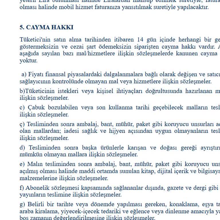 Haksız Cayma Bedeli Ve Sürekli Aramalar Nedeniyle Mağduriyet Yaşıyorum
