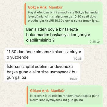Randevu Saatimin Keyfi Değiştirilmesi Ve İlgisiz Yaklaşım