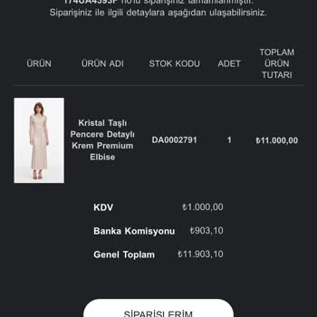 32 Gündür Teslim Edilmeyen Elbise Ve İade Yapılmayan Ücret Mağduriyeti