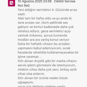 Arızalı Çıkan Yeni Üründe İade Ve Ücret İadesi Talebim Karşılanmadı