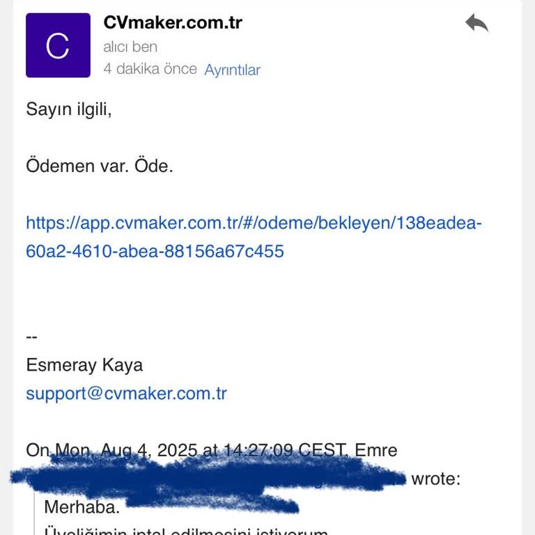 I Face Unauthorized Monthly ₺59 Charges and False Debt from CV Maker After One-Time Payment