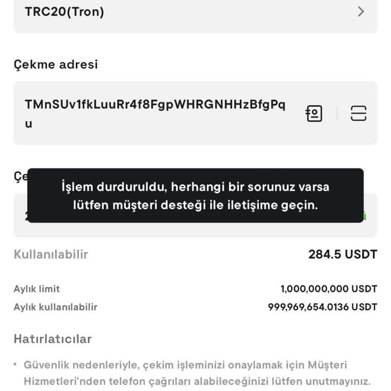 Coin TR'de Hesabıma Uygulanan Çekim Kısıtlaması Nedeniyle Paramı Alamıyorum