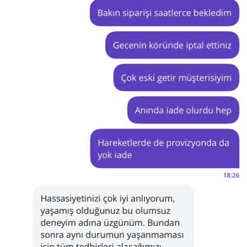 22 Gündür İade Yapılmayan Sipariş Ve Çözümsüz Müşteri Desteği Mağduriyeti