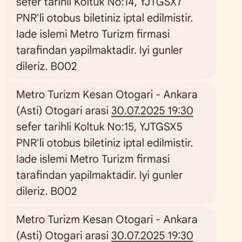 Bilet İptali Sonrası Ücret İadem Yapılmadı, Mağduriyetim Devam Ediyor