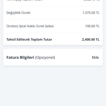 Ücretsiz Değişiklik Paketi Aldığım Bilete Ekstra Ücret Yansıtıldı, Müşteri Hizmetlerine Ulaşamıyorum