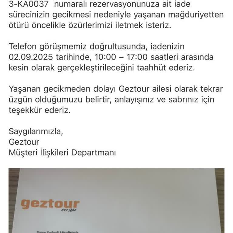 İptal Edilen Turun Ücreti Gecikmeli Olarak İade Ediliyor