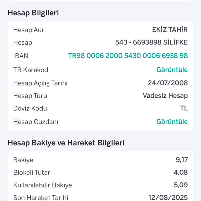 Borcu Olmayan Hesabımdaki Blokenin Kaldırılmaması Ve Hesabın Kapatılamaması