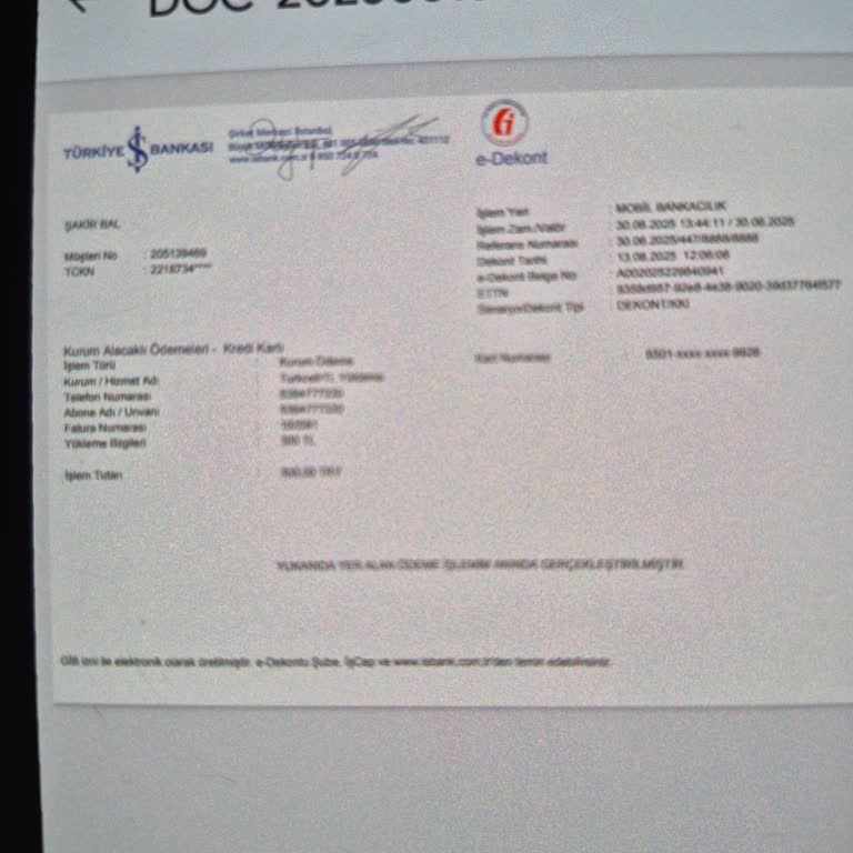 Yüklenen TL Tutarı Hattıma Yansımadı, Ücret İadesi Talebim Karşılanmadı