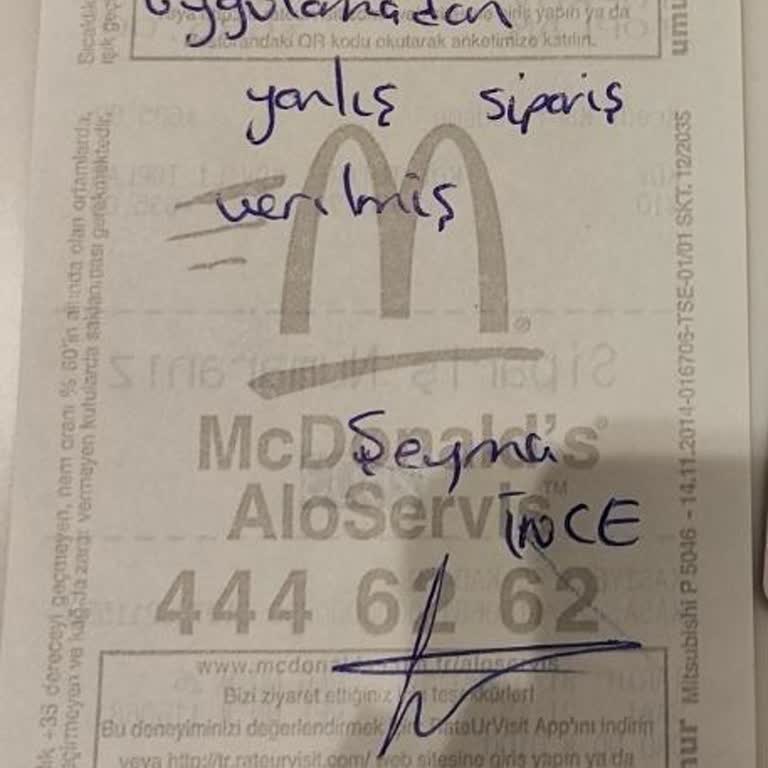 McDonalds Ücret İadesi Neden Hala Yapılmadı