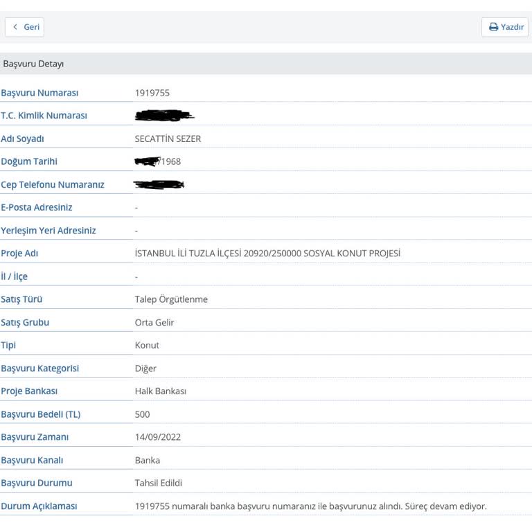 TOKİ Kura Sonucu Yanlış Projeye Yönlendirme Mağduriyeti
