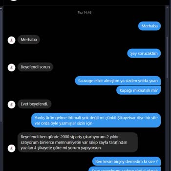 Siparişten Sonra Satıcı Tutumunun Değişmesi Ve Parfüm Gönderiminde Sorun