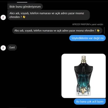 Siparişten Sonra Satıcı Tutumunun Değişmesi Ve Parfüm Gönderiminde Sorun