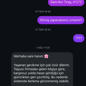 Siparişim Teslim Edilmedi İletişim Yok Mağduriyet Yaşıyorum