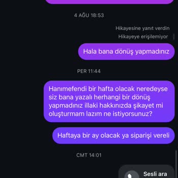 Siparişim Teslim Edilmedi İletişim Yok Mağduriyet Yaşıyorum