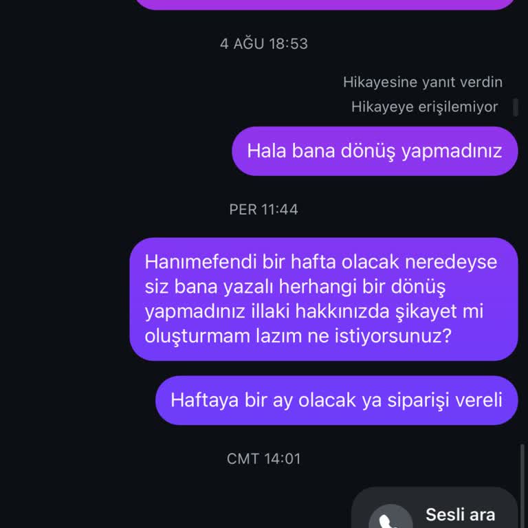 Siparişim Teslim Edilmedi İletişim Yok Mağduriyet Yaşıyorum