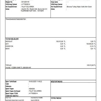Binance TR Hesabıma Gönderdiğim 175000 TL Kayıp Hesabıma Geçmedi Ve İşlem Yapamıyorum