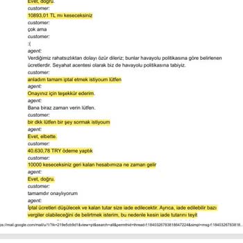 İptal Sonrası İade Sözü Tutulmadı Maddi Kayıp Yaşadım