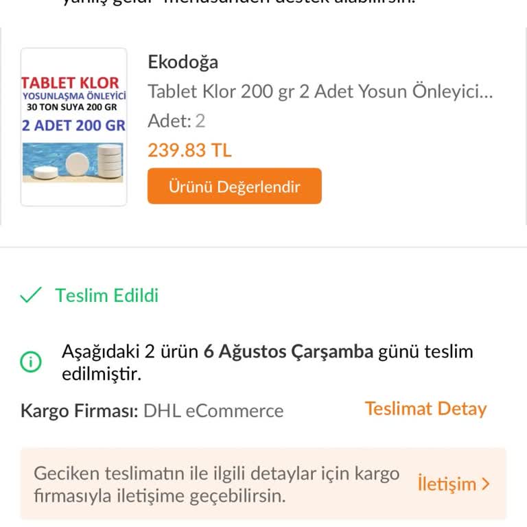 Eksik Gönderilen Ürün Ve İletişim Sorunu