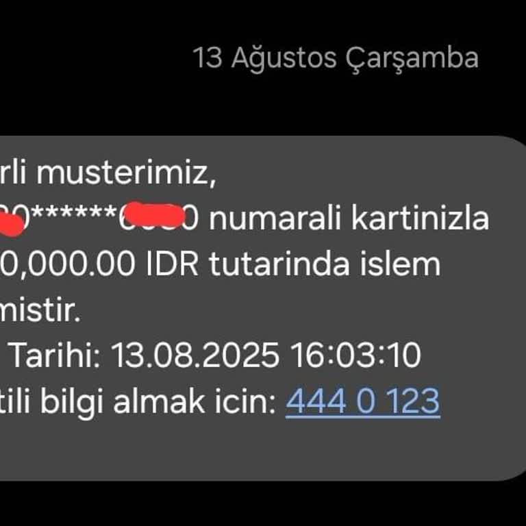 Kredi Kartımdan Bilgim Dışında Yüksek Tutarla İzinsiz İşlem Gerçekleşti