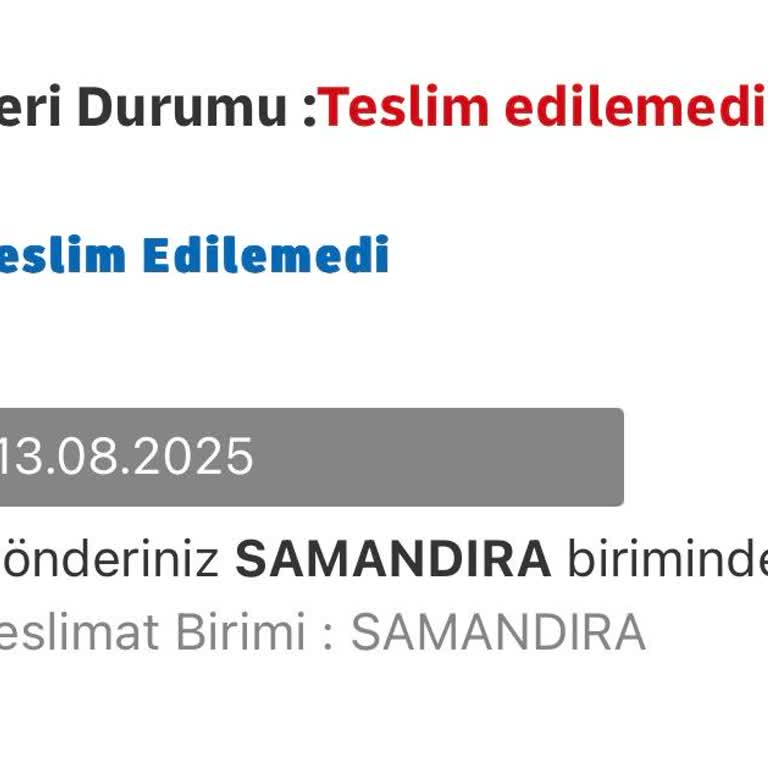 DHL Ecommerce Türkiye Adresimde Bulunmama Rağmen Kargom Teslim Edilmedi