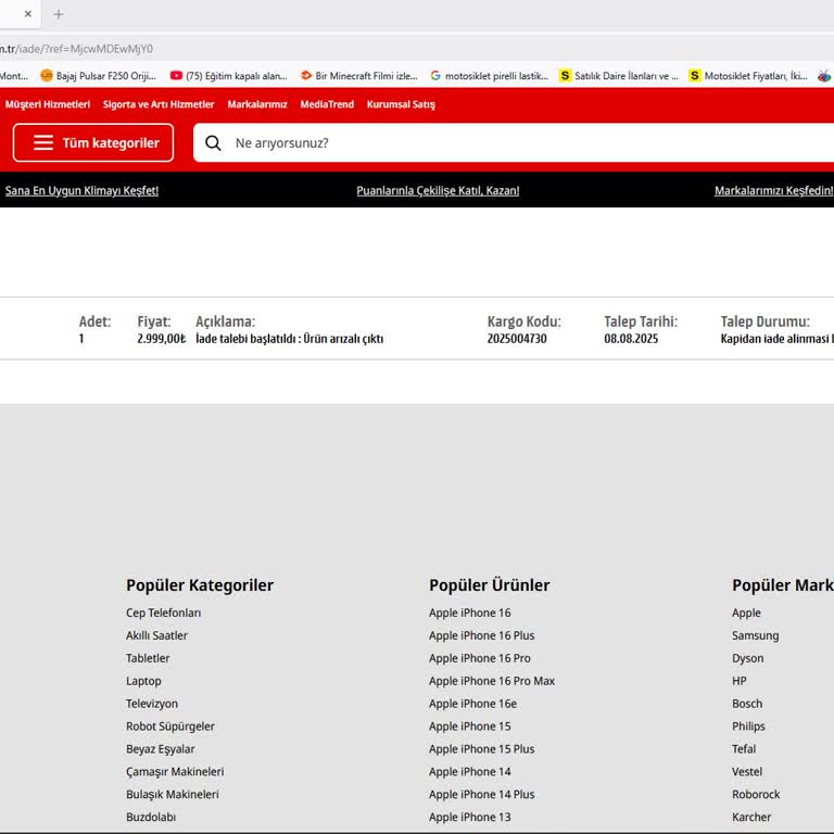Ayıplı Ürün İçin Cayma Hakkım Engellendi, Param İade Edilmiyor