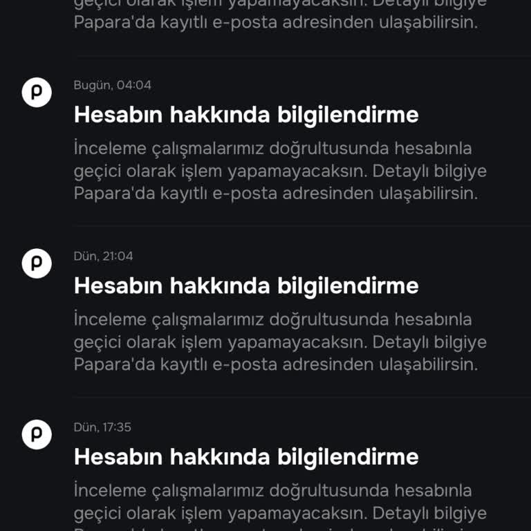 Papara 70 Gündür Hesabım Kısıtlı, Paramı Kullanamıyorum!