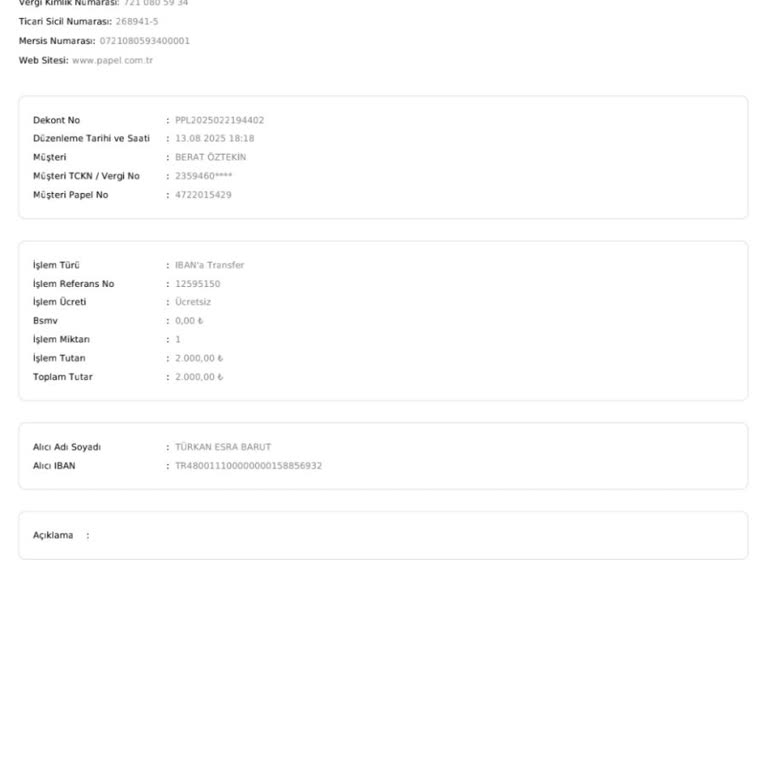 Vevobahis Papel İle Yatırdığım 2000 TL Hesabıma Geçmedi, Mağduriyetim Giderilmiyor