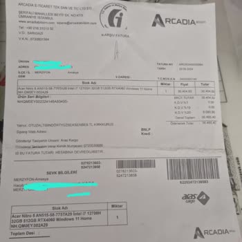 Acer Nitro 5 Bilgisayarımın Tekrarlayan Arızası Ve DOA Raporu Mağduriyeti