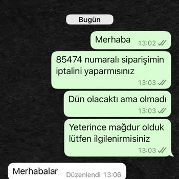 Siparişim Günlerdir Gönderilmedi Para İadesi Yapılmıyor