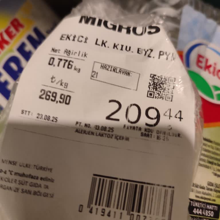 Aldığım Beyaz Peynirin Kalitesi Beklentimin Altında Çıktı, Ürün Değişimi Talep Ediyorum