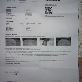 Aldığım Robot Süpürge Sürekli Arızalı, Para İadesi Talep Ediyorum