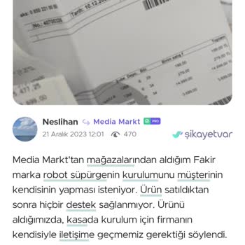 Aldığım Robot Süpürge Sürekli Arızalı, Para İadesi Talep Ediyorum