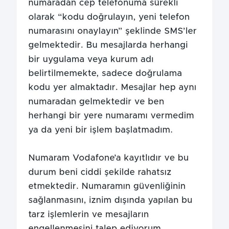 Bilinmeyen Numara Üzerinden Gelen Onay Kodlarıyla Rahatsız Ediliyorum