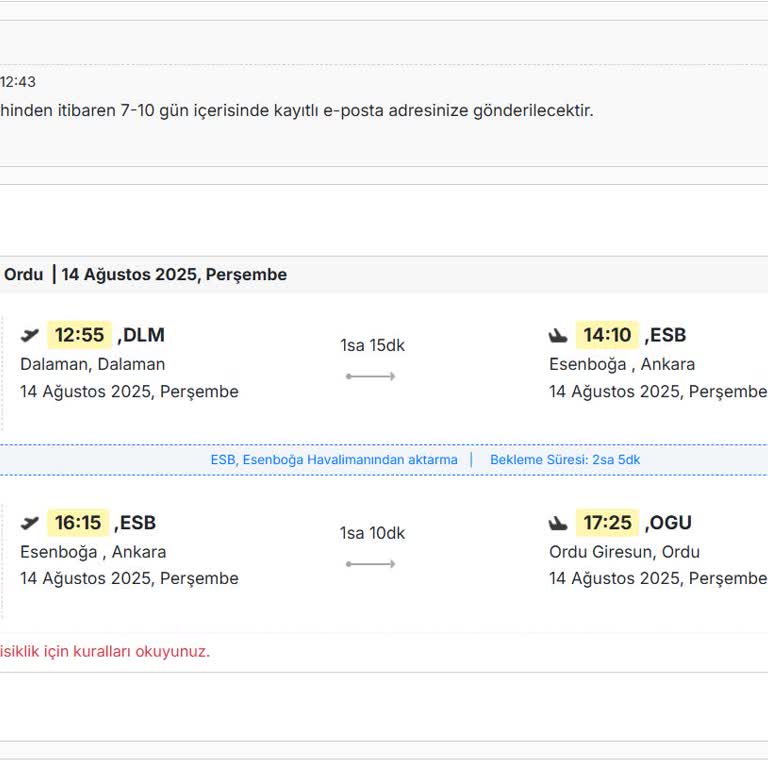 Aile Bireylerinin Yan Yana Oturması İçin Ek Ücret Talebi Ve Mağduriyet