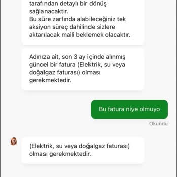 Fatura Engeli Nedeniyle Para Çekme Talebim Reddedildi, Alternatif Sunulmuyor