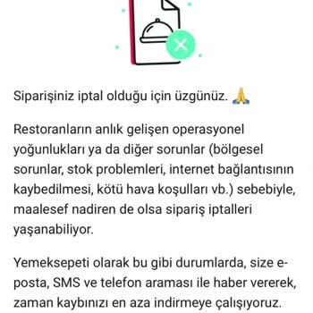 Yemeksepeti Siparişlerim Teslim Edilmedi Ücret İadesi Yapılmadı