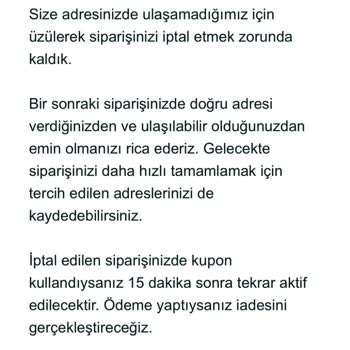 Yemeksepeti Siparişlerim Teslim Edilmedi Ücret İadesi Yapılmadı