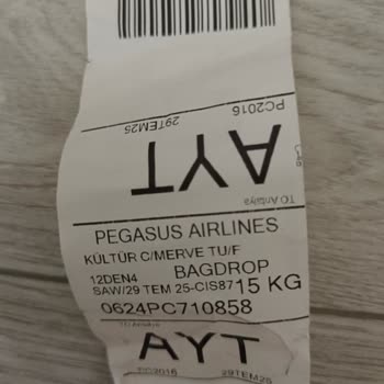 Pegasus Uçuşunda Hasar Gören Valizim İçin Çözüm Bekliyorum