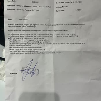 Atasun Optik Kusurlu Gözlük Ve Mağaza Değişiminde Yaşanan Mağduriyet