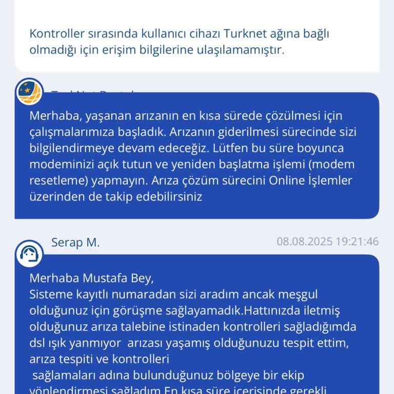 İnternetim 2 Haftadır Kesik Müşteri Hizmetleri Çözüm Sunmuyor