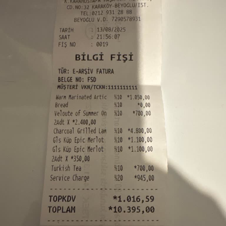 Otel Restoranında Beklentinin Altında Hizmet Ve Haksız Ücretlendirme Mağduriyeti