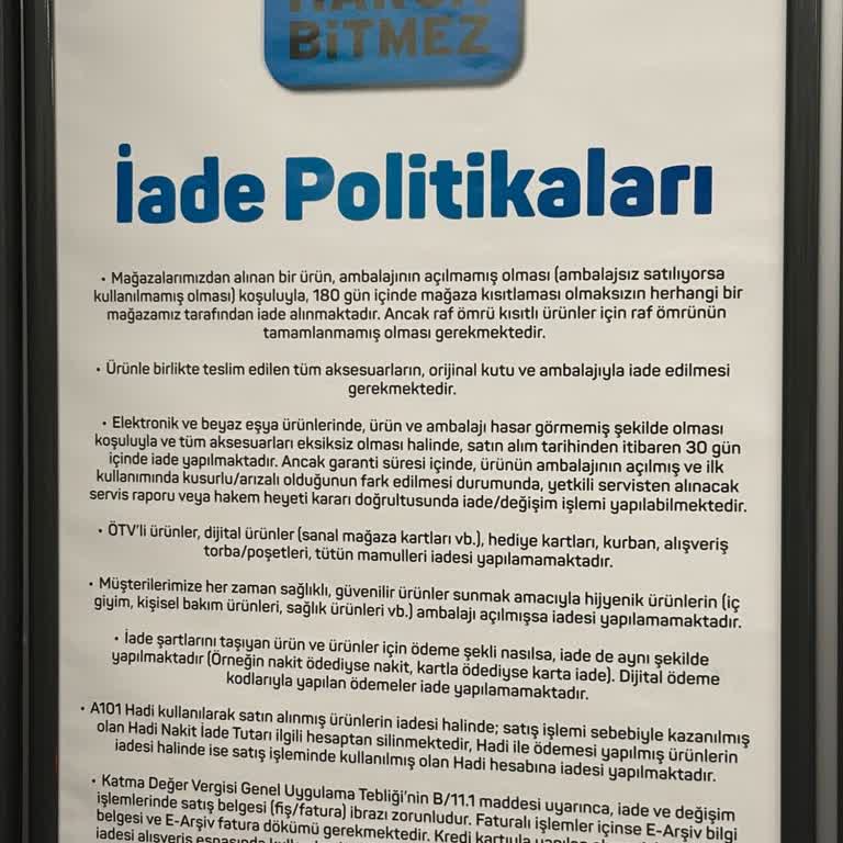 A101 Şubelerinde Tutarsız İade Ve Değişim Uygulaması