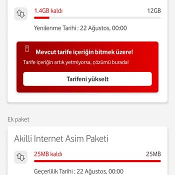Vodafone Mobil Veri Kullanımında Anormal Artış Ve Haksız Ücretlendirme